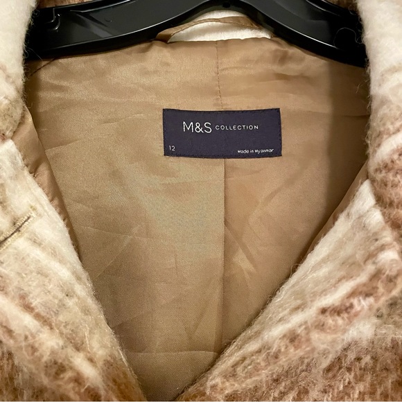 Marks & Spencer Fuzzy Plaid Shacket - Picture 3 of 5